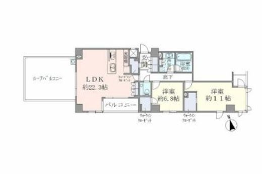 エヴァート長者丸 401 間取り図