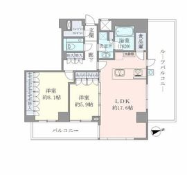 エヴァート長者丸 502 間取り図