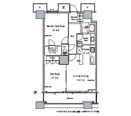 ザ・東京タワーズ ミッドタワー 23階 間取り図