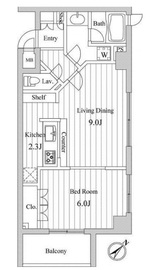スペーシア三軒茶屋弐番館 507 間取り図