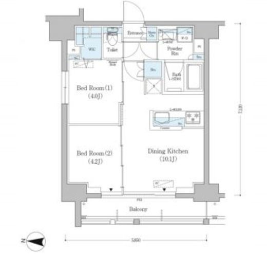 アーバネックス南品川 1501 間取り図