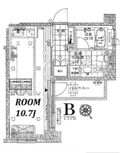 クオス銀座エスト・プルミエ 7階 間取り図