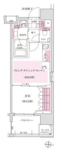 ディームス木場 805 間取り図