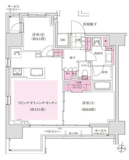 ディームス木場 1001 間取り図