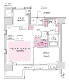 ディームス木場 1201 間取り図