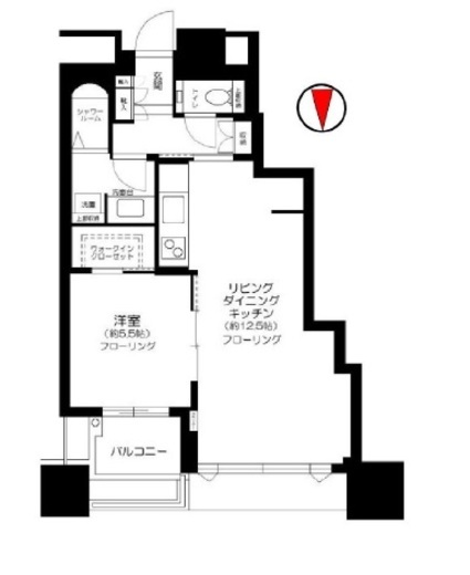 ドゥ・トゥール 48階 間取り図