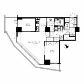 セントラルレジデンス新宿シティタワー 13階 間取り図