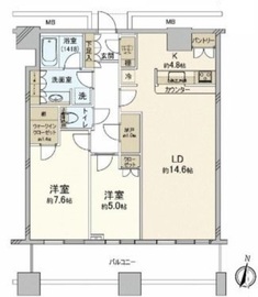 芝浦アイランド ケープタワー 18階 間取り図