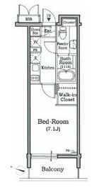 レジディア文京本駒込 606 間取り図