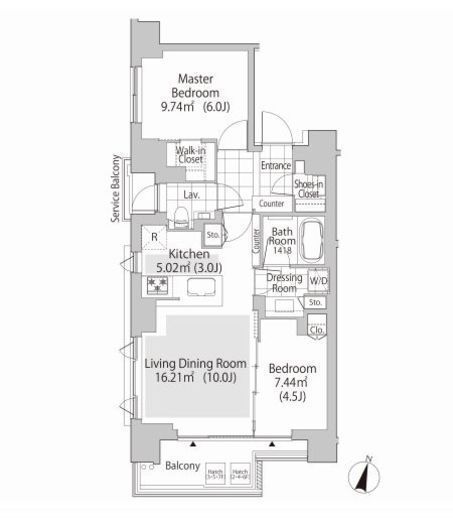 パークフラッツ渋谷神山町 703 間取り図