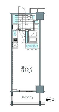 コンフォリア新宿イーストサイドタワー 2221 間取り図