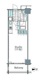 コンフォリア新宿イーストサイドタワー 2221 間取り図
