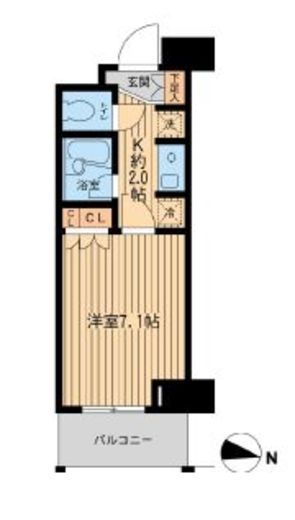 エコロジー東陽町 411 間取り図
