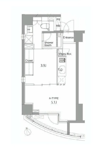 プライムアーバン麻布十番2 501 間取り図