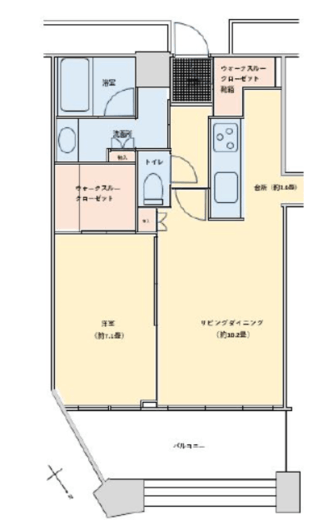 芝浦アイランド ケープタワー 13階 間取り図