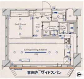 ラ・アトレ御苑内藤町グランガーデン 3階 間取り図