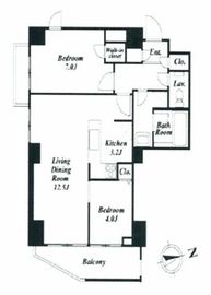 ダイアパレス蔵前 6階 間取り図