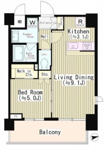 エディアン目黒本町 501 間取り図