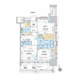 ディームス品川南大井 1310 間取り図