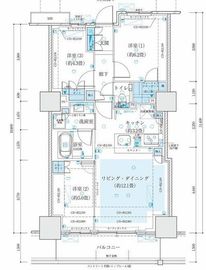 プライムパークス品川シーサイド ザ・タワー 3階 間取り図