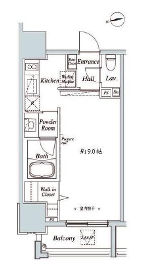 カーサスプレンディッド麻布十番 702 間取り図