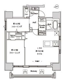 カーサスプレンディッド麻布十番 1101 間取り図