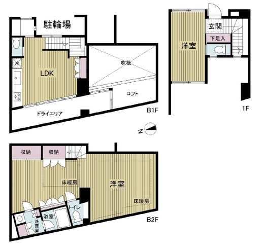 代官山ハウス 102 間取り図