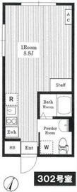 エアタワー西麻布 302 間取り図