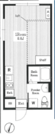 エアタワー西麻布 102 間取り図