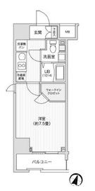 レジディア笹塚2 1201 間取り図