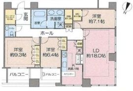 三番町パークテラス桜苑 5階 間取り図