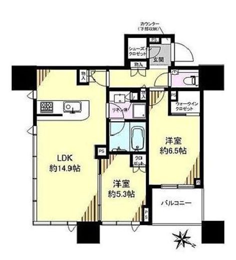 グランドミレーニア タワー＆スイート 6階 間取り図