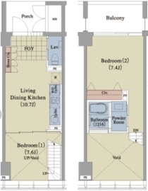 ラフィーヌ銀座 1105 間取り図