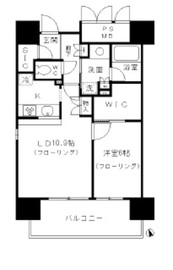 フォンテーヌ芝浦 801 間取り図