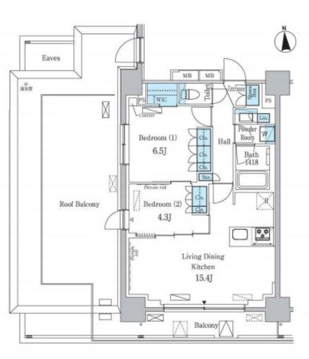 パークアクシス学芸大学レジデンス 608 間取り図