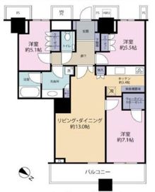 ザ・東京タワーズ ミッドタワー 37階 間取り図