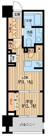 ニューシティアパートメンツ芝公園 704 間取り図