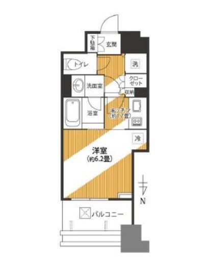 プライア渋谷 11階 間取り図