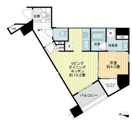 イニシアイオ目黒学芸大学2 3階 間取り図