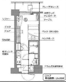 レックスガーデン神楽坂北町 203 間取り図