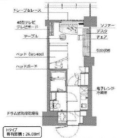 レックスガーデン神楽坂北町 408 間取り図