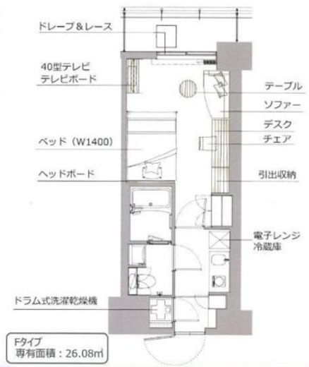 レックスガーデン神楽坂北町 506 間取り図