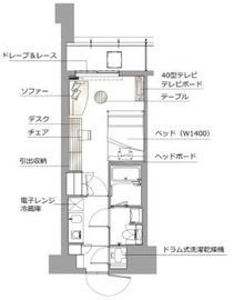 レックスガーデン神楽坂北町 205 間取り図