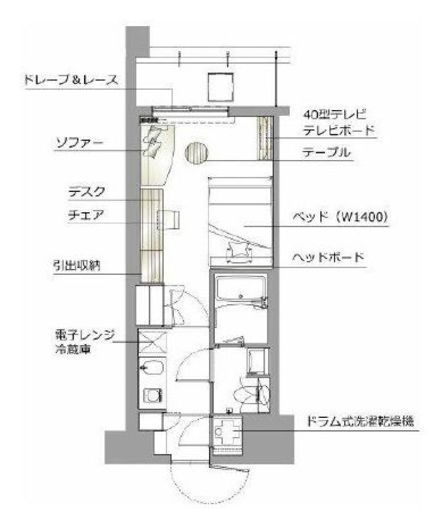 レックスガーデン神楽坂北町 204 間取り図