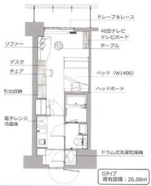 レックスガーデン神楽坂北町 207 間取り図