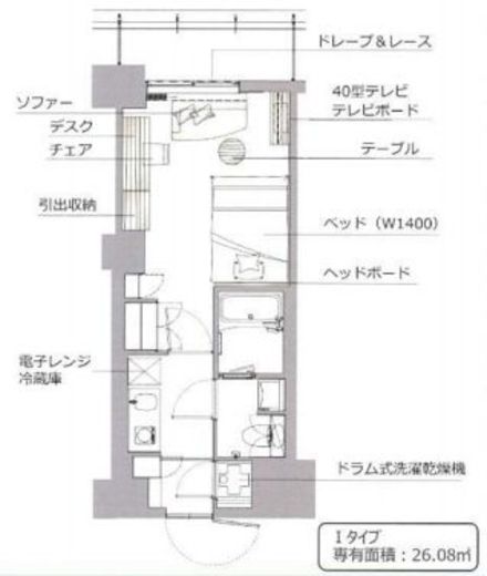 レックスガーデン神楽坂北町 509 間取り図