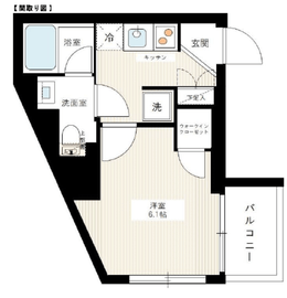 ハーモニーレジデンス品川荏原 601 間取り図
