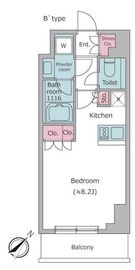 レジディア都立大 505 間取り図