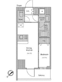 レジディア都立大 409 間取り図