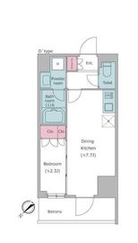 レジディア都立大 508 間取り図